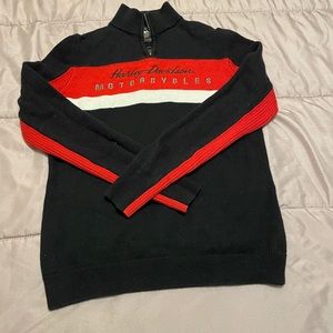 Harley Davidson women’s half zip sweater